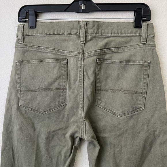 Asos Mens Jeans Size 30 Green Button Fly Slim Leg - Picture 5 of 9